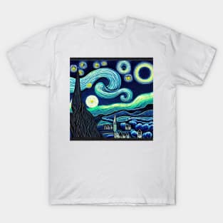 Beautiful Abstract swirl Rustic Fantasya Landscape T-Shirt